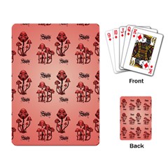 Funny Mushroom Pattern Playing Cards Single Design