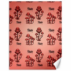 Funny Mushroom Pattern Canvas 12  X 16  by FantasyWorld7