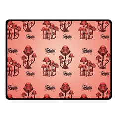 Funny Mushroom Pattern Fleece Blanket (small) by FantasyWorld7