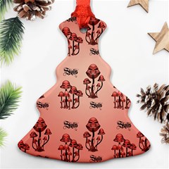 Funny Mushroom Pattern Christmas Tree Ornament (two Sides) by FantasyWorld7