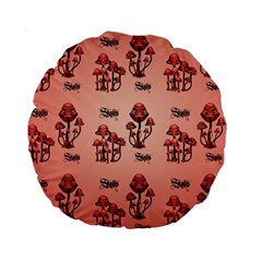 Funny Mushroom Pattern Standard 15  Premium Round Cushions by FantasyWorld7