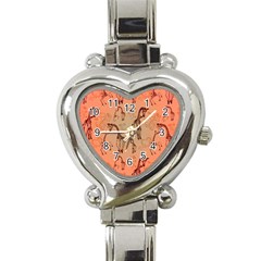 Cute Giraffe Pattern Heart Italian Charm Watch by FantasyWorld7