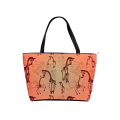 Cute Giraffe Pattern Classic Shoulder Handbag by FantasyWorld7