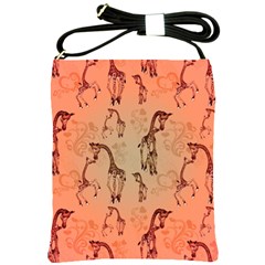 Cute Giraffe Pattern Shoulder Sling Bag by FantasyWorld7