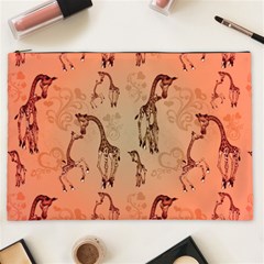 Cute Giraffe Pattern Cosmetic Bag (xxl) by FantasyWorld7