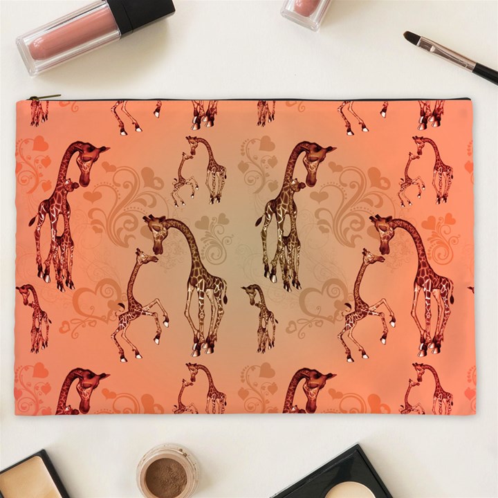 Cute Giraffe Pattern Cosmetic Bag (XXL)