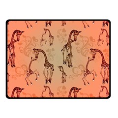 Cute Giraffe Pattern Fleece Blanket (small) by FantasyWorld7