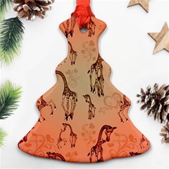 Cute Giraffe Pattern Ornament (christmas Tree)  by FantasyWorld7