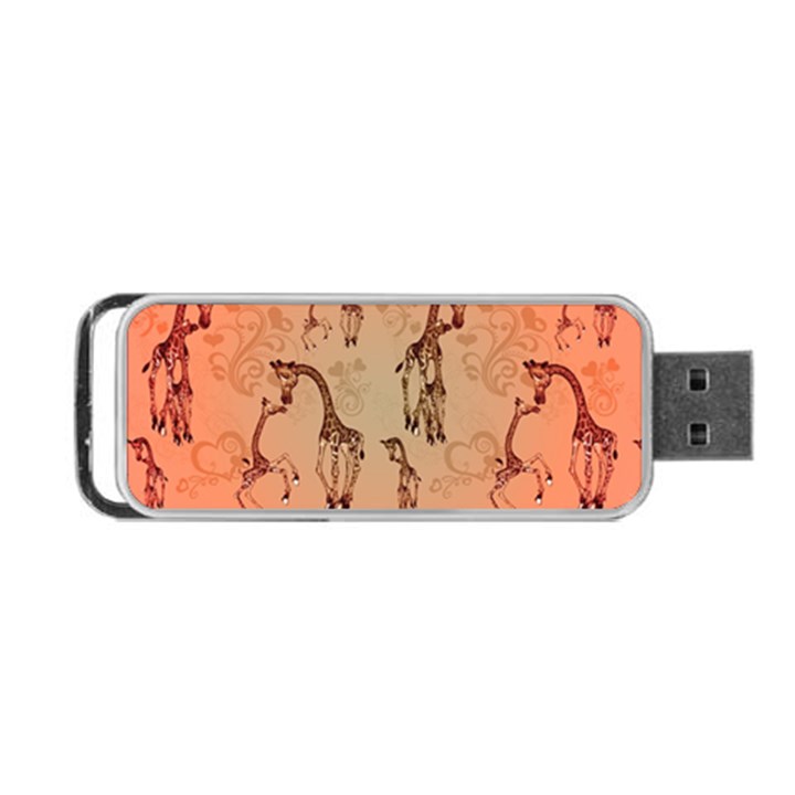 Cute Giraffe Pattern Portable USB Flash (One Side)