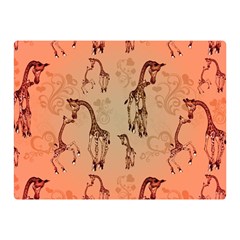 Cute Giraffe Pattern Double Sided Flano Blanket (mini)  by FantasyWorld7