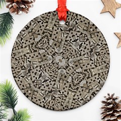 Cyber Punk Pattern Design Ornament (round) by dflcprintsclothing