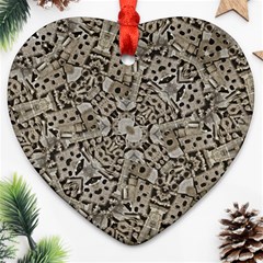 Cyber Punk Pattern Design Ornament (heart) by dflcprintsclothing