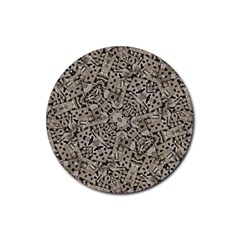 Cyber Punk Pattern Design Rubber Coaster (round) 