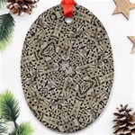 Cyber Punk Pattern Design Oval Ornament (Two Sides) Back