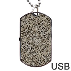 Cyber Punk Pattern Design Dog Tag Usb Flash (one Side) by dflcprintsclothing