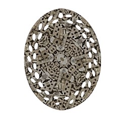 Cyber Punk Pattern Design Oval Filigree Ornament (two Sides) by dflcprintsclothing