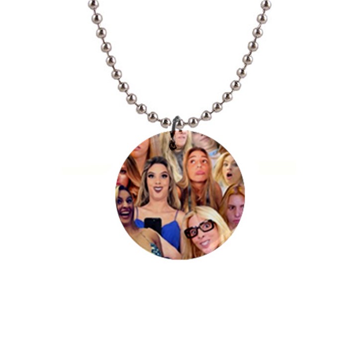 Lele Pons - funny faces 1  Button Necklace