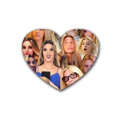 Lele Pons - Funny Faces Heart Coaster (4 Pack)  by Valentinaart