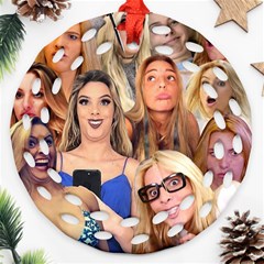 Lele Pons - Funny Faces Round Filigree Ornament (two Sides) by Valentinaart