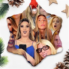 Lele Pons - Funny Faces Snowflake Ornament (two Sides) by Valentinaart