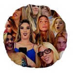 Lele Pons - funny faces Large 18  Premium Round Cushions Back