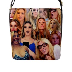 Lele Pons - Funny Faces Flap Closure Messenger Bag (l) by Valentinaart