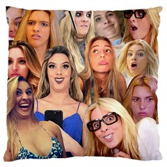 Lele Pons - Funny Faces Large Flano Cushion Case (two Sides) by Valentinaart