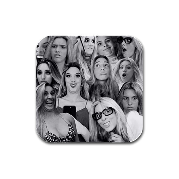 Lele Pons - funny faces Rubber Square Coaster (4 pack) 