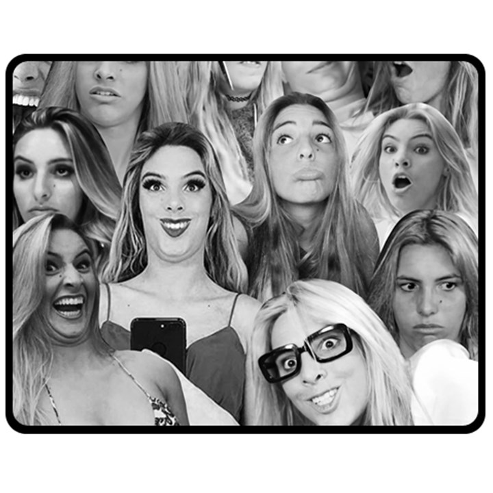 Lele Pons - funny faces Double Sided Fleece Blanket (Medium) 