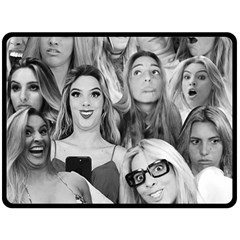 Lele Pons - funny faces Double Sided Fleece Blanket (Large) 