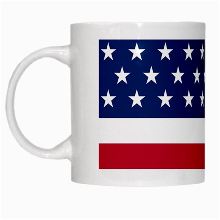 American flag White Mugs