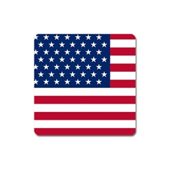 American Flag Square Magnet