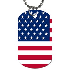 American Flag Dog Tag (two Sides) by Valentinaart