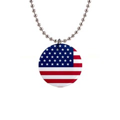 American Flag 1  Button Necklace by Valentinaart