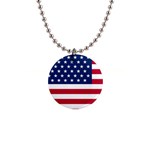 American flag 1  Button Necklace Front