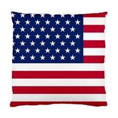 American Flag Standard Cushion Case (one Side) by Valentinaart