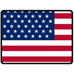 American Flag Fleece Blanket (large)  by Valentinaart