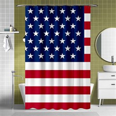 American Flag Shower Curtain 48  X 72  (small)  by Valentinaart