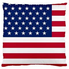 American Flag Large Cushion Case (one Side) by Valentinaart