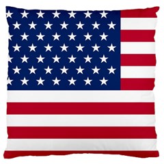 American Flag Standard Flano Cushion Case (one Side) by Valentinaart