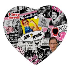 Feminism Collage  Ornament (heart) by Valentinaart