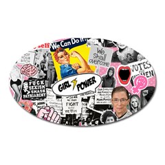 Feminism Collage  Oval Magnet by Valentinaart