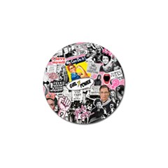 Feminism Collage  Golf Ball Marker by Valentinaart