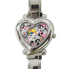 Feminism Collage  Heart Italian Charm Watch by Valentinaart