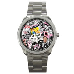 Feminism Collage  Sport Metal Watch by Valentinaart