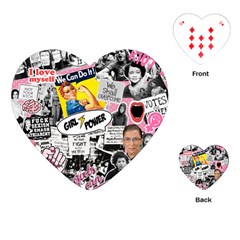 Feminism Collage  Playing Cards (heart) by Valentinaart