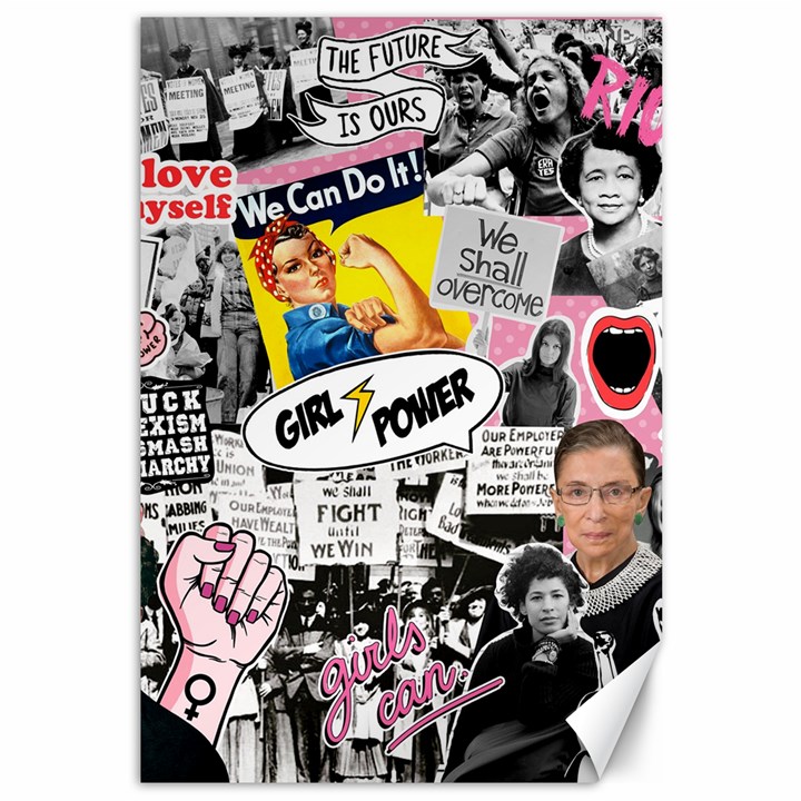 Feminism collage  Canvas 12  x 18 