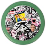 Feminism collage  Color Wall Clock Front