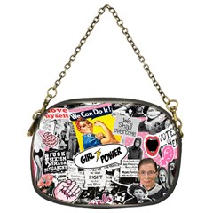 Feminism Collage  Chain Purse (one Side) by Valentinaart