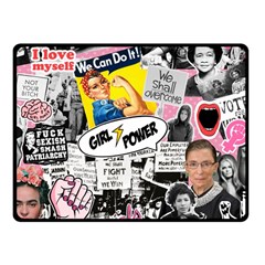 Feminism Collage  Fleece Blanket (small) by Valentinaart